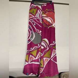 fab'rik Abstract Plum Patterned Pants